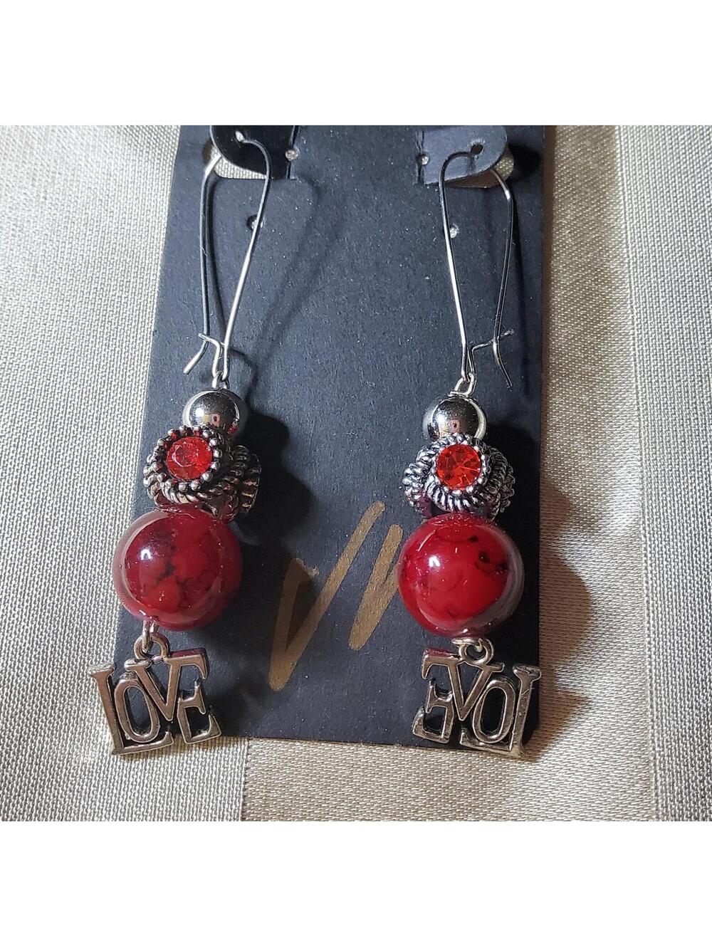 V Love Earrings
